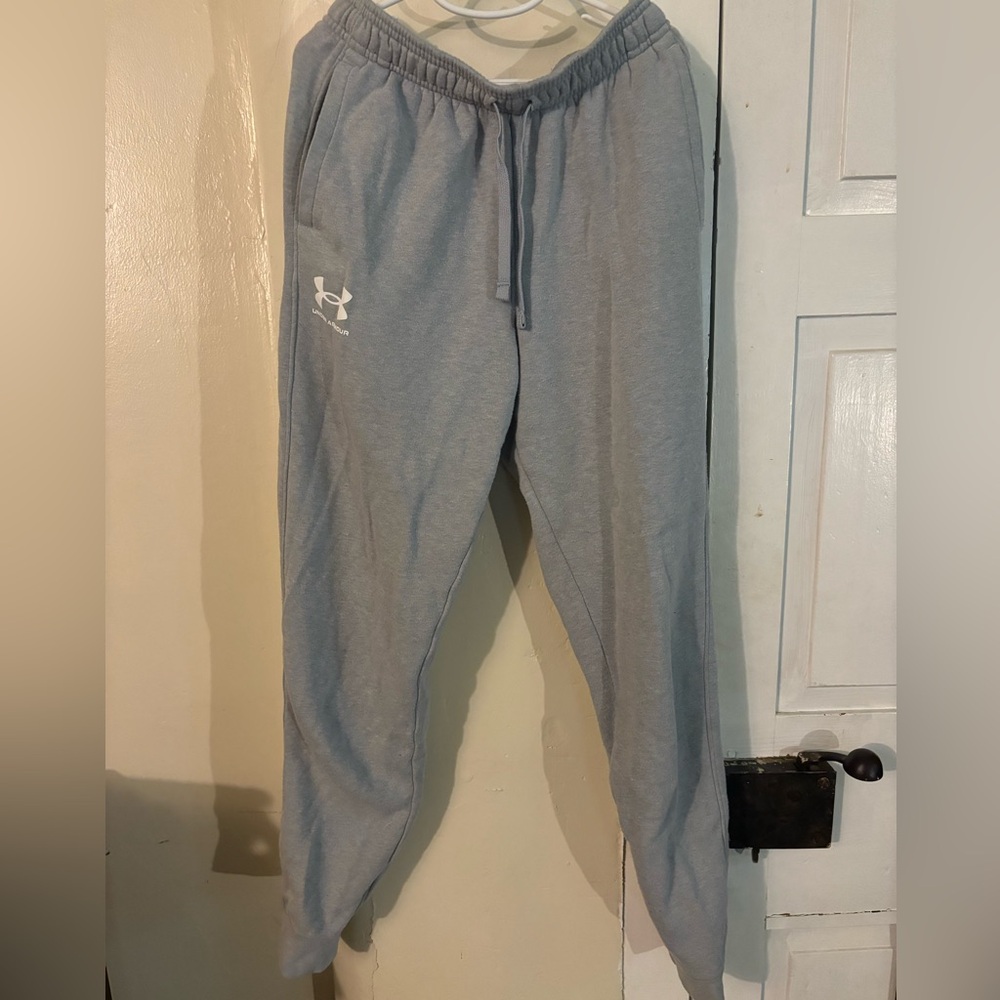 Under Armour Gray Fleece ColdGear Jogger Sweatpants Boys